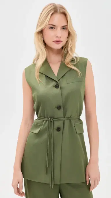 Theory 3 Button Slash Vest Forest Moss - 2r2 6 | Thumbnail 2 Theory 3 Button Slash Vest Forest Moss - 2r2 6 | Thumbnail 2