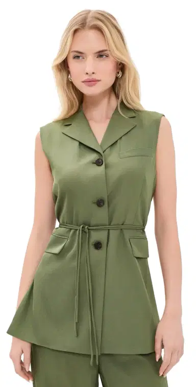 Theory 3 Button Slash Vest Forest Moss - 2r2 6 | Thumbnail 1 Theory 3 Button Slash Vest Forest Moss - 2r2 6 | Thumbnail 1