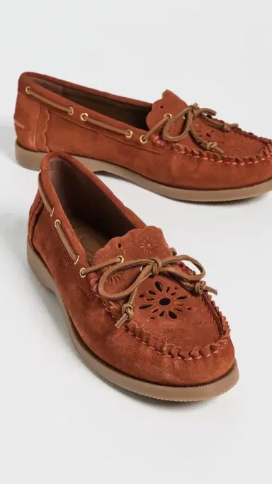 Free People Lagoon Cut Out Boat Shoes Rust Suede 6 | Thumbnail 5 Free People Lagoon Cut Out Boat Shoes Rust Suede 6 | Thumbnail 5