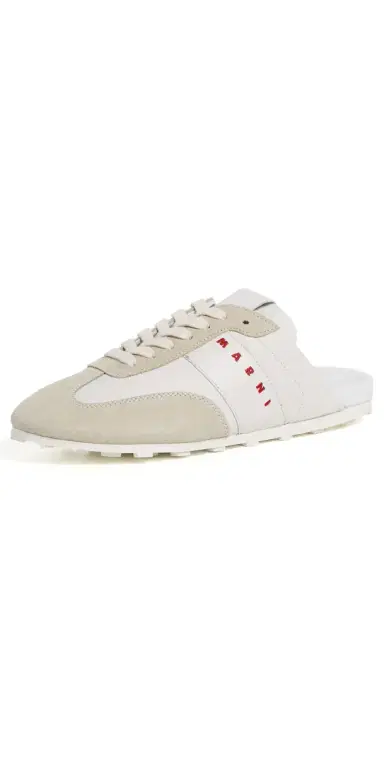 Marni Softy Soccer Slip-On Sneakers Lily White/Light Grey 36 | Thumbnail 1