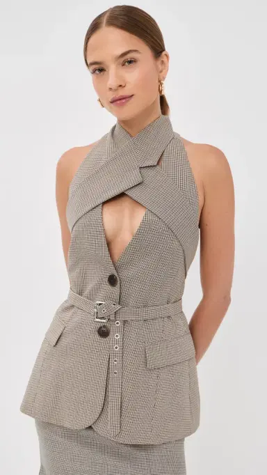 Monse Cross Lapel Vest Jacket | Thumbnail 2 Monse Cross Lapel Vest Jacket | Thumbnail 2