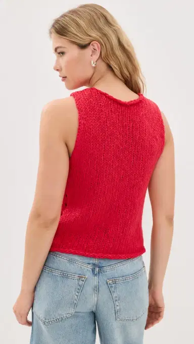 Free People Opal Knit Tank Top Sour Sweet L | Thumbnail 4