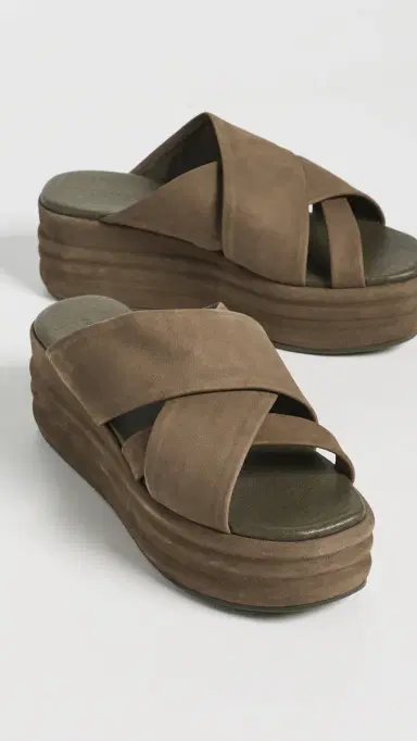 Free People Wanderbay Flatform Sandals Olive | Thumbnail 5