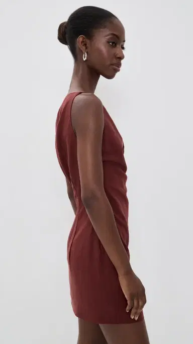 Ronny Kobo Winnie Mini Dress Burgundy | Thumbnail 4
