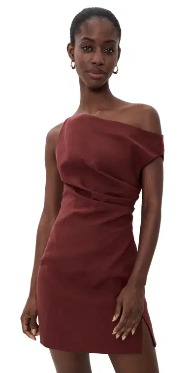 Ronny Kobo Winnie Mini Dress Burgundy | Thumbnail 1