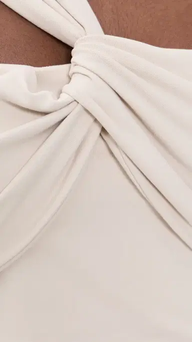 susana monaco Twisted Asymmetrical Blouse Blanched Almond | Thumbnail 6