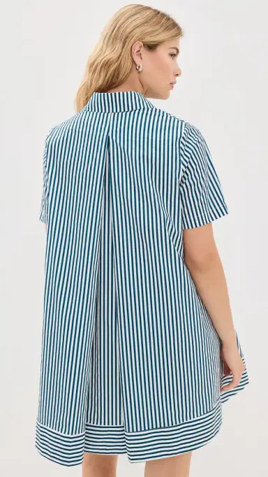 English Factory Striped Mini Dress White/Indigo Blue | Thumbnail 3 English Factory Striped Mini Dress White/Indigo Blue | Thumbnail 3