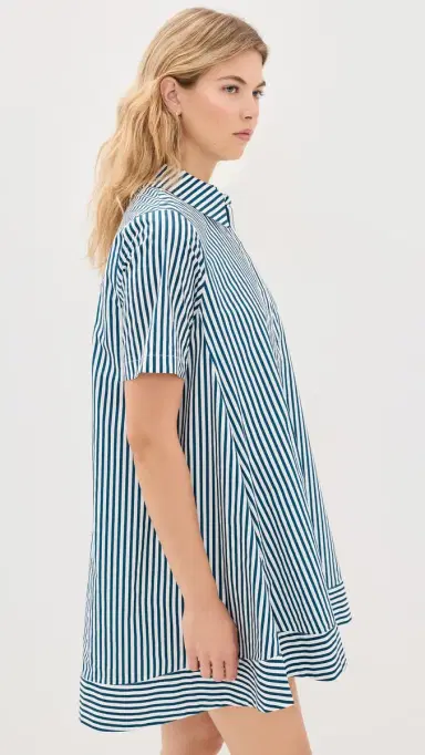 English Factory Striped Mini Dress White/Indigo Blue | Thumbnail 4 English Factory Striped Mini Dress White/Indigo Blue | Thumbnail 4
