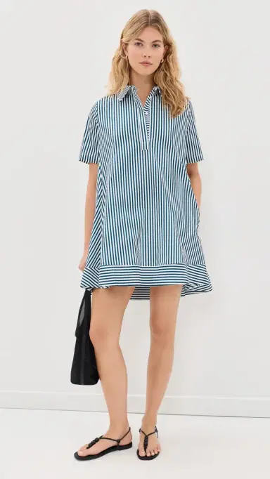 English Factory Striped Mini Dress White/Indigo Blue | Thumbnail 5 English Factory Striped Mini Dress White/Indigo Blue | Thumbnail 5