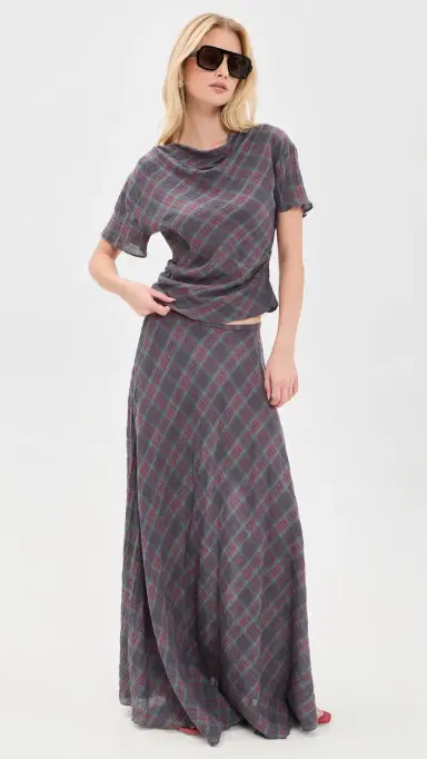 LIONESS Halcyon Top Jade Plaid L | Thumbnail 5 LIONESS Halcyon Top Jade Plaid L | Thumbnail 5