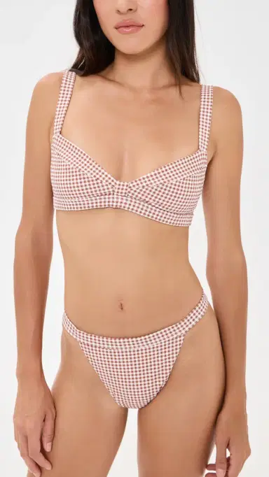 Hill House Home The Tao Two Piece Bikini Set Rust Gingham L | Thumbnail 6 Hill House Home The Tao Two Piece Bikini Set Rust Gingham L | Thumbnail 6