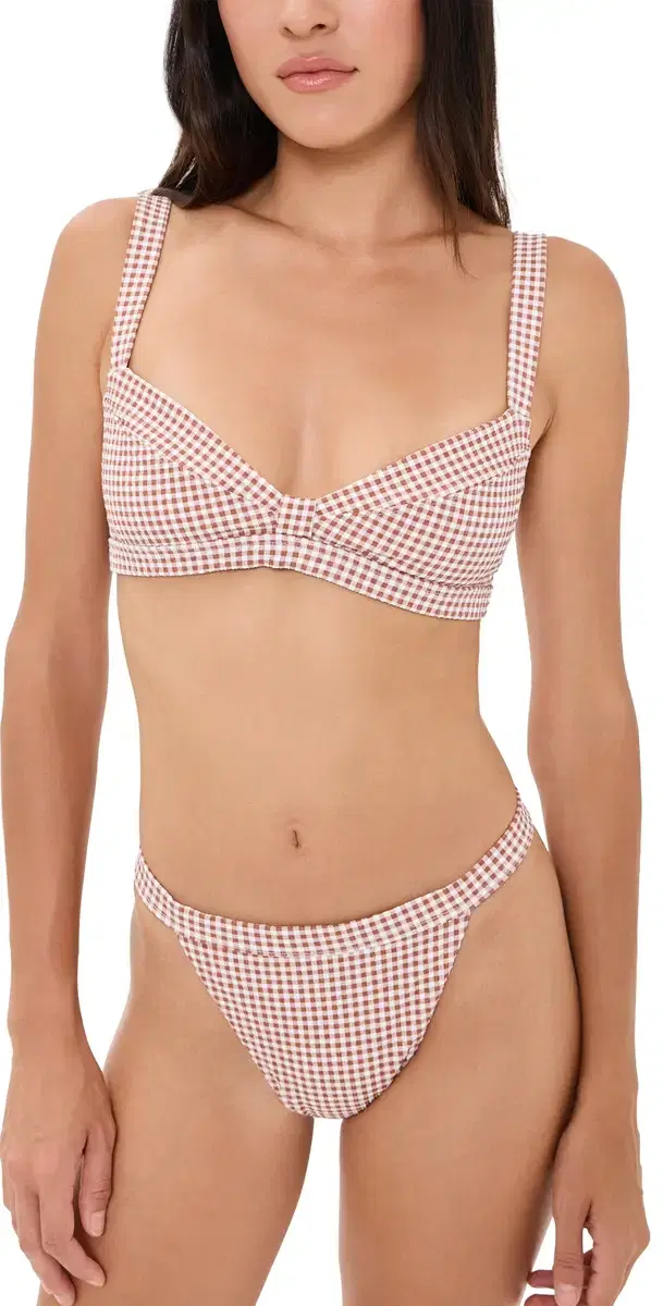 Hill House Home The Tao Two Piece Bikini Set Rust Gingham