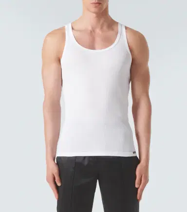 Tom Ford Ribbed-knit cotton-blend tank top | Thumbnail 3 Tom Ford Ribbed-knit cotton-blend tank top | Thumbnail 3