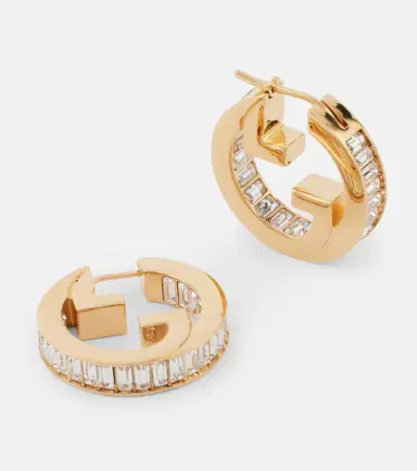 Gucci Blondie embellished hoop earrings | Thumbnail 2 Gucci Blondie embellished hoop earrings | Thumbnail 2