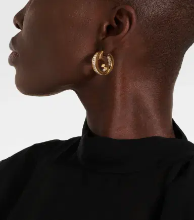 Gucci Blondie embellished hoop earrings | Thumbnail 6 Gucci Blondie embellished hoop earrings | Thumbnail 6