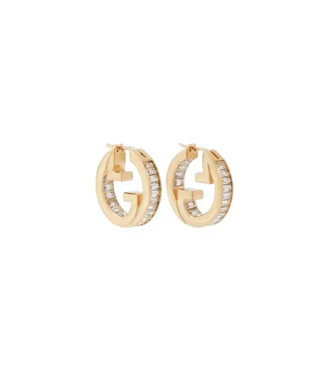 Gucci Blondie embellished hoop earrings
