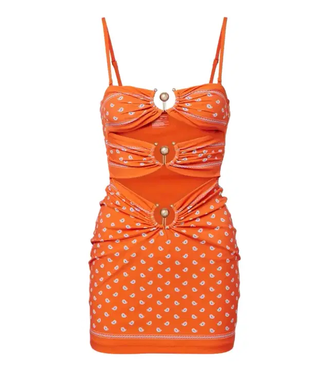 Orbit bandana cutout minidress