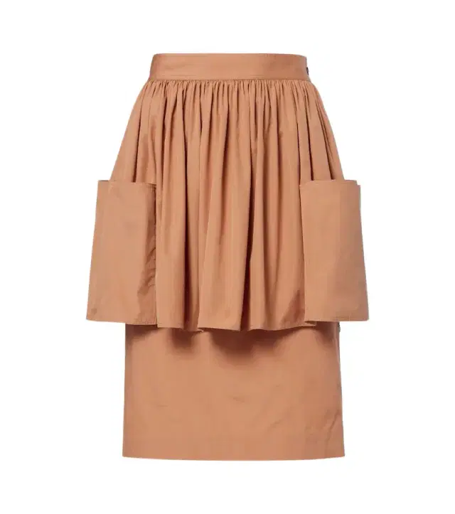Chloe Chloé Layered cotton gabardine midi skirt