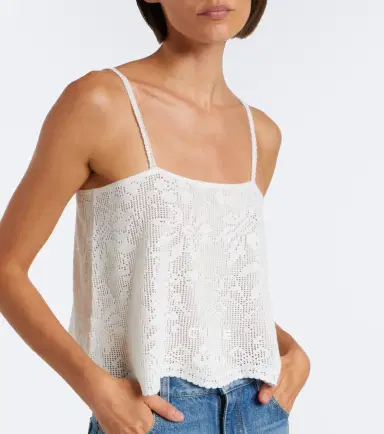Chloé Chloé Pointelle cotton top | Thumbnail 3