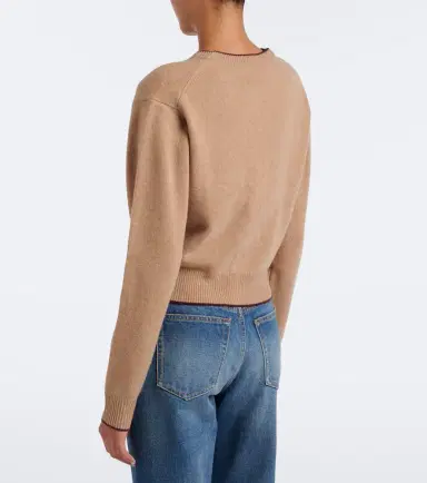 Chloé Chloé Logo wool and cashmere cardigan | Thumbnail 3