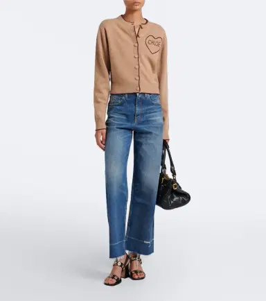 Chloé Chloé Logo wool and cashmere cardigan | Thumbnail 5