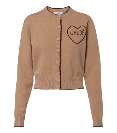 Chloé Chloé Logo wool and cashmere cardigan | Thumbnail 1