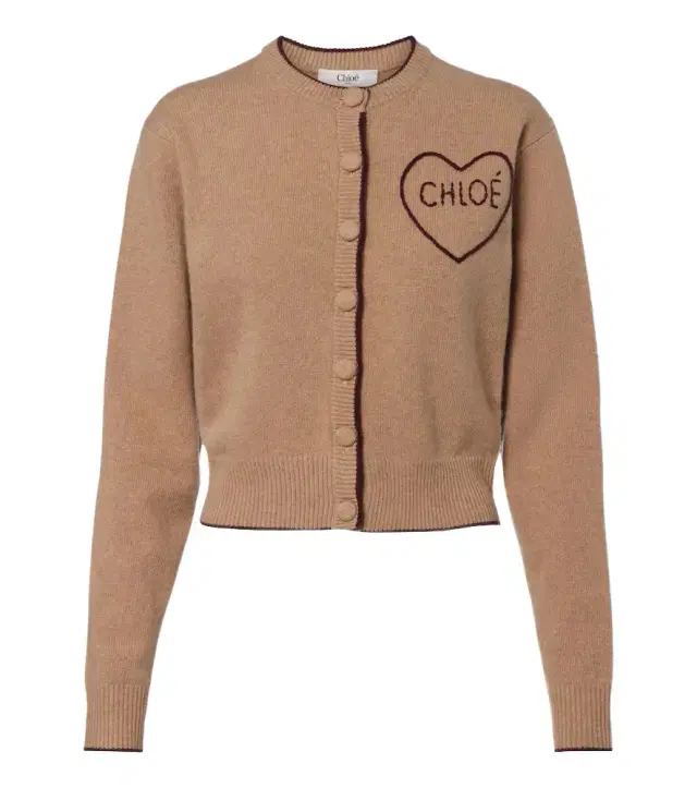 Chloe Chloé Logo wool and cashmere cardigan