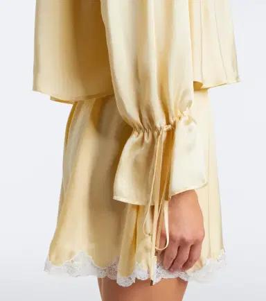 Chloé Chloé Lace-trimmed silk satin blouse | Thumbnail 6