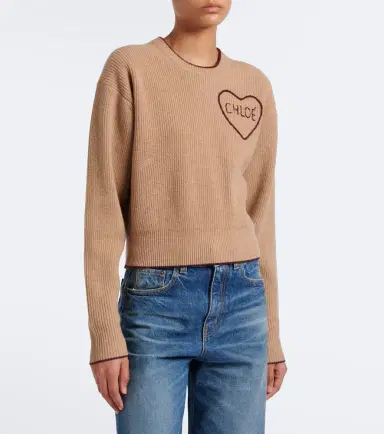 Chloe Chloé Logo wool and cashmere sweater | Thumbnail 4 Chloe Chloé Logo wool and cashmere sweater | Thumbnail 4