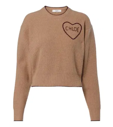Chloe Chloé Logo wool and cashmere sweater | Thumbnail 1 Chloe Chloé Logo wool and cashmere sweater | Thumbnail 1