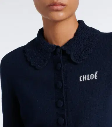 Chloé Chloé Logo wool cardigan | Thumbnail 2 Chloé Chloé Logo wool cardigan | Thumbnail 2