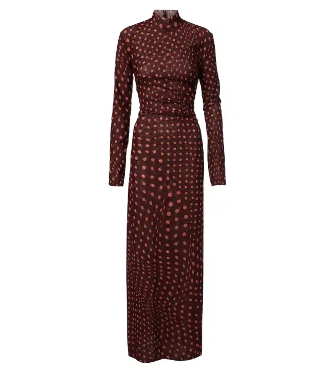 Stella McCartney Polka dot mesh maxi dress