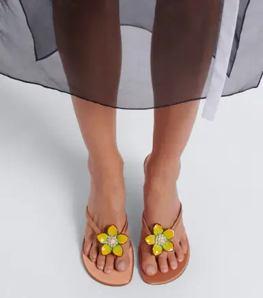 Amina Muaddi Vittoria embellished satin thong sandals | Thumbnail 6 Amina Muaddi Vittoria embellished satin thong sandals | Thumbnail 6