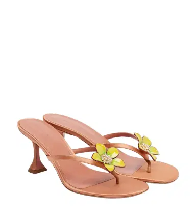 Amina Muaddi Vittoria embellished satin thong sandals | Thumbnail 1 Amina Muaddi Vittoria embellished satin thong sandals | Thumbnail 1