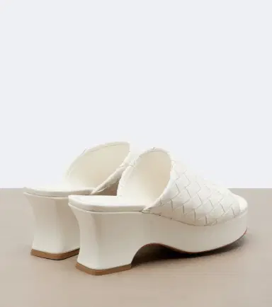 Bottega Veneta Rosita Intrecciato leather wedge mules | Thumbnail 2