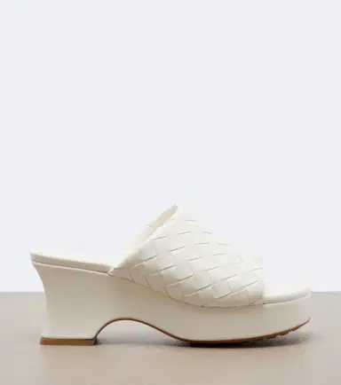 Bottega Veneta Rosita Intrecciato leather wedge mules | Thumbnail 3