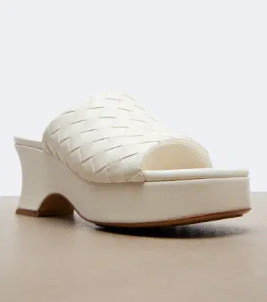 Bottega Veneta Rosita Intrecciato leather wedge mules | Thumbnail 4