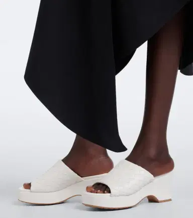 Bottega Veneta Rosita Intrecciato leather wedge mules | Thumbnail 5