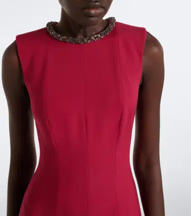 Roland Mouret Embellished wool and silk midi dress | Thumbnail 4 Roland Mouret Embellished wool and silk midi dress | Thumbnail 4
