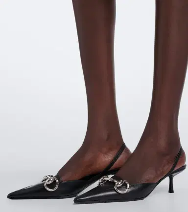 Gucci Boulevard leather slingback pumps | Thumbnail 6