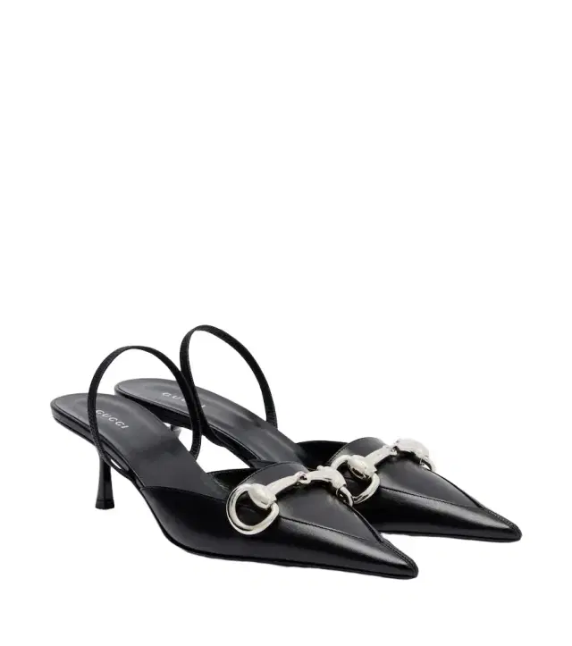 Gucci Boulevard leather slingback pumps