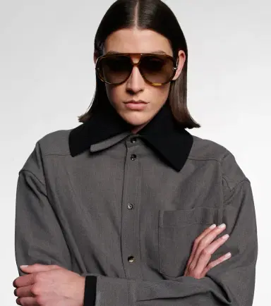 Bottega Veneta Drop aviator sunglasses | Thumbnail 3