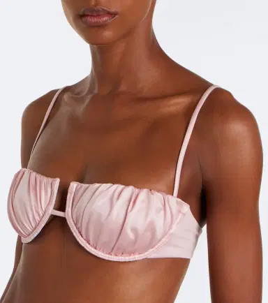 Montce Petal ruched bikini top | Thumbnail 3
