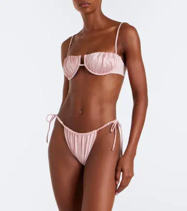 Montce Petal ruched bikini top | Thumbnail 4
