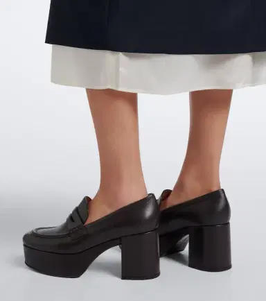 Gianvito Rossi Jenna leather loafer pumps | Thumbnail 5