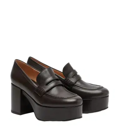 Gianvito Rossi Jenna leather loafer pumps | Thumbnail 1