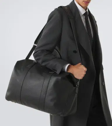 Canali Leather duffel bag | Thumbnail 5
