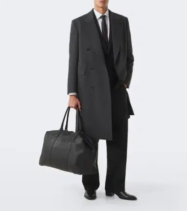 Canali Leather duffel bag | Thumbnail 7