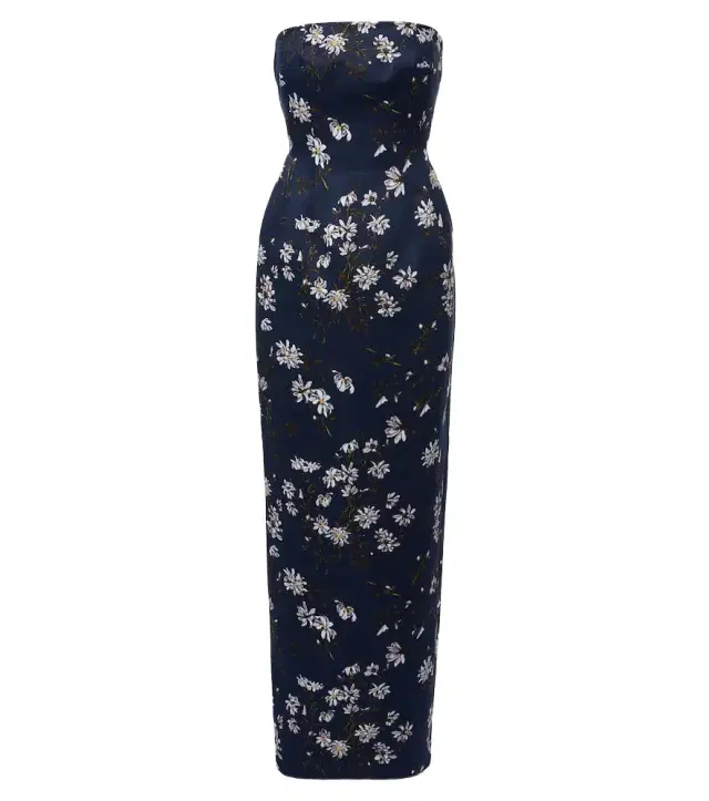 Emilia Wickstead Laelia floral bustier gown