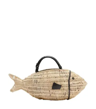 Staud Cleo Small wicker top-handle bag | Thumbnail 1